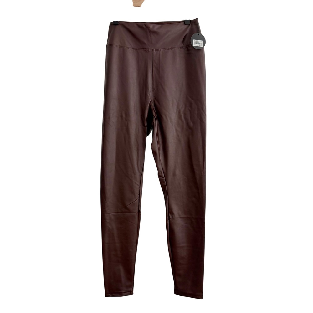 Offline by Aerie Real Luxe Faux Leather Leggings Medium Short Brown Athleisure